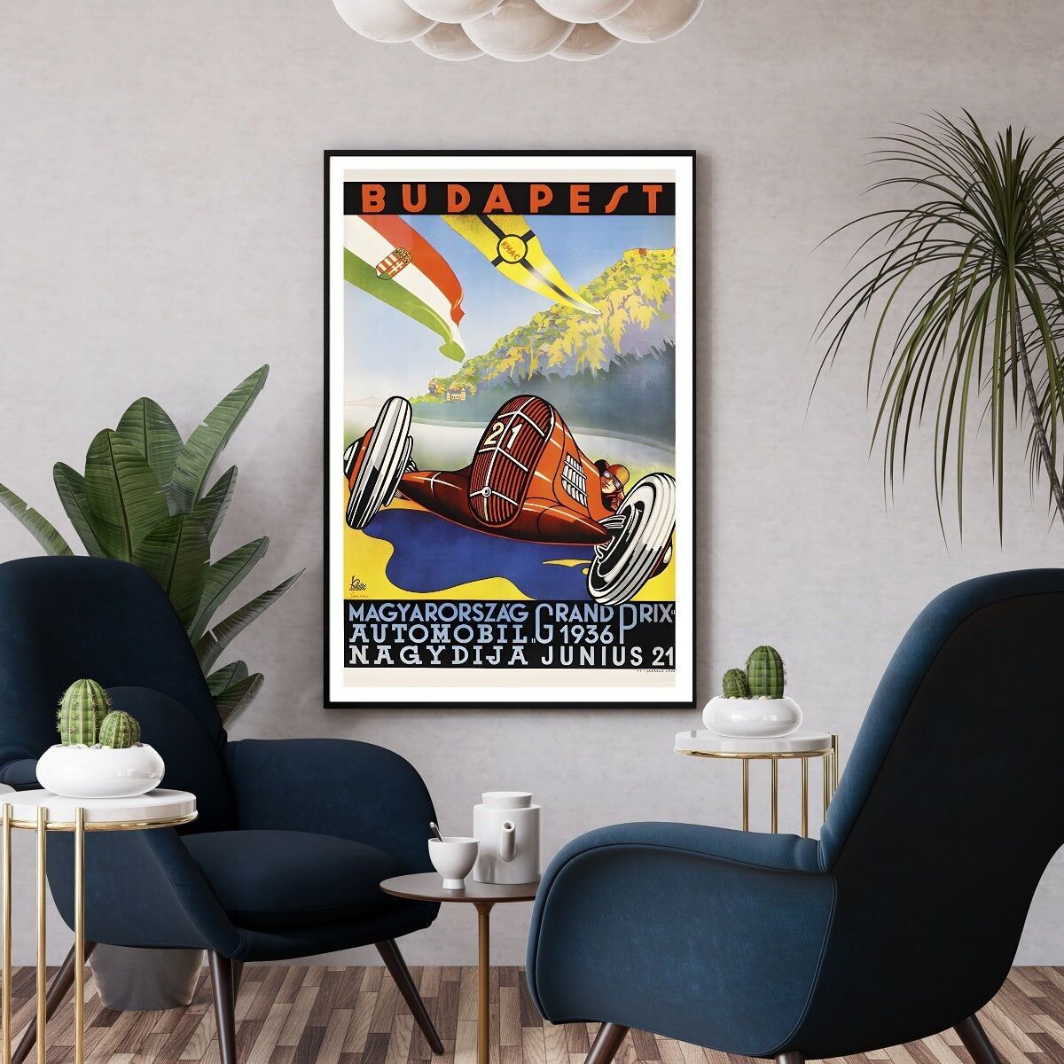 Poster del Gran Premio di Budapest 1936 I Poster di auto e moto I Poster di Chistera