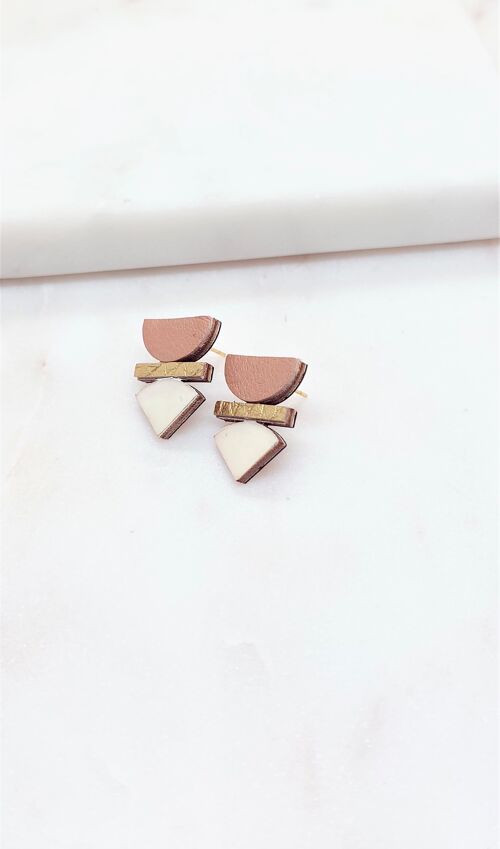 Boucles d'oreilles nacre & nude