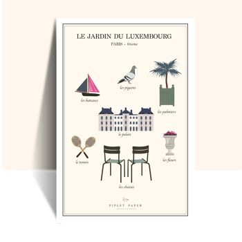 Affiche jardin du luxembourg a3 3