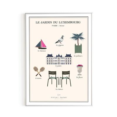 Affiche jardin du luxembourg a3