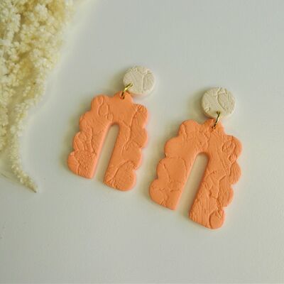 Pastel Bubble Arch Earrings (Pale Peach)