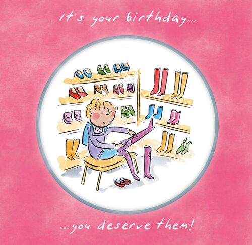 Birthday boots birthday card