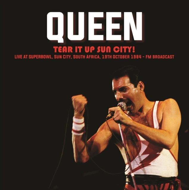 Disco in vinile LP dei Queen - Tear It Up Sun City! Dal vivo al Superbowl. Città del Sole. Sudafrica.19 ottobre 19 84 - Trasmissione Fm
