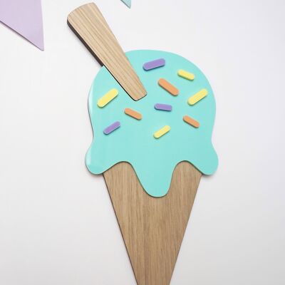 Decoración de pared de helado