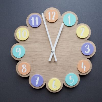 Horloge pour enfants en bois