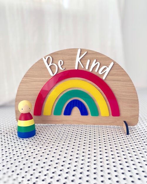 Wooden Be Kind Rainbow - Bold