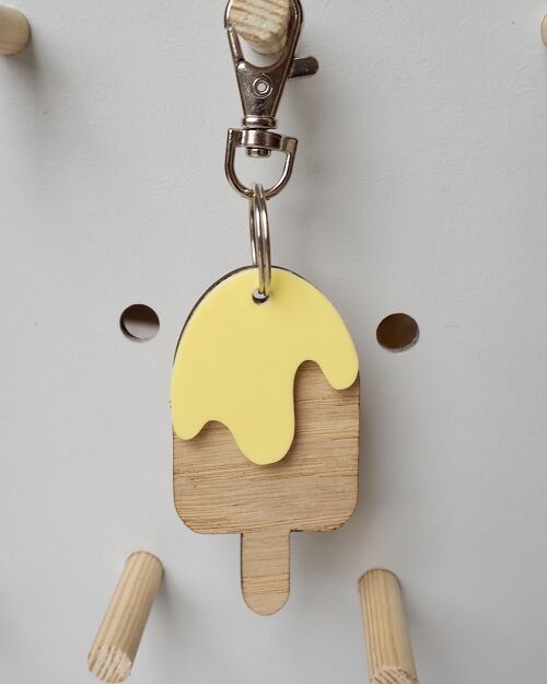 Ice Lolly Key Ring - Yellow