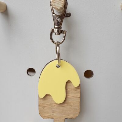 Ice Lolly Key Ring - Yellow