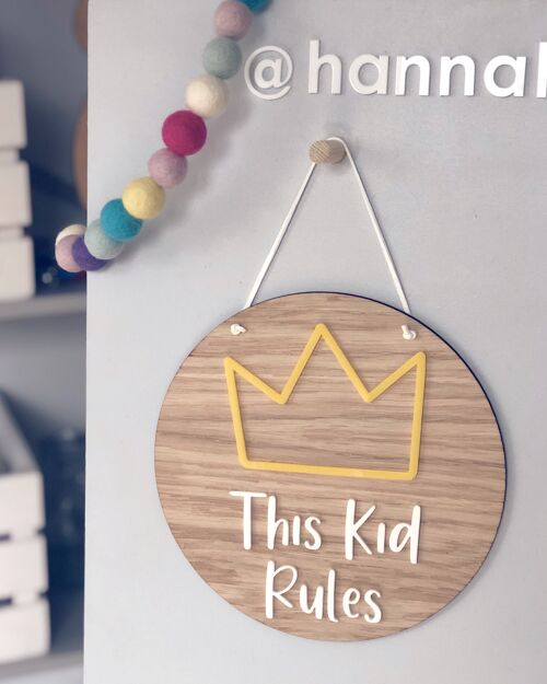 Crown Plaque - This Kid Rules