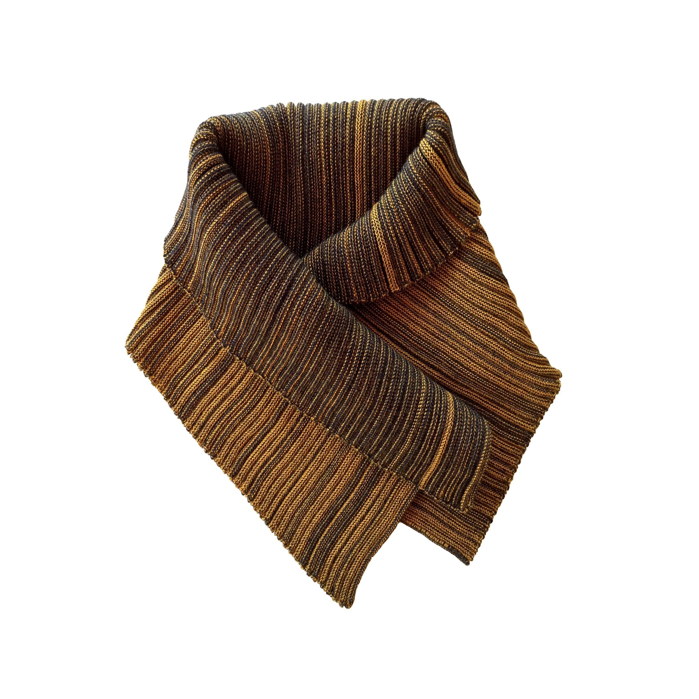 Schal Rippe gold/anthrazit