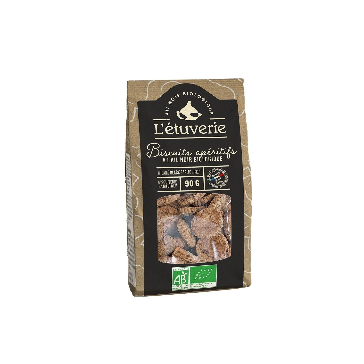 Bio-Vorspeisekekse mit schwarzem Knoblauch