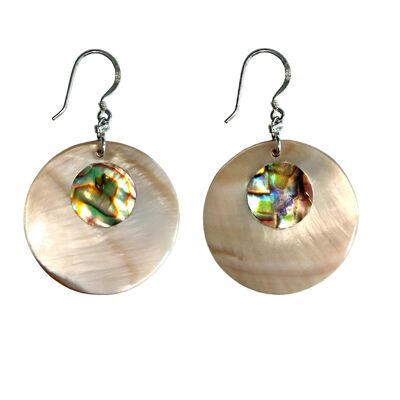 Real mother-of-pearl earrings HARMONY