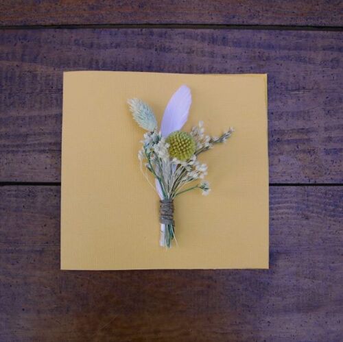 Carte postale fleurie – jaune