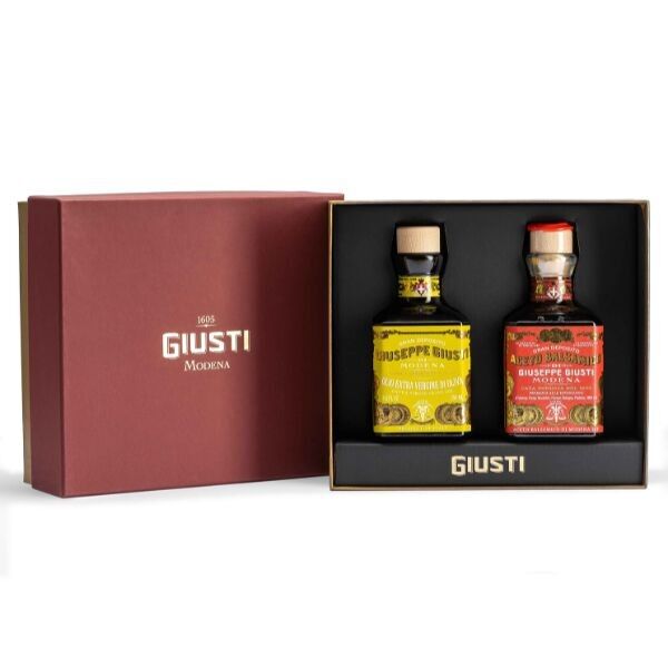 Giusti - Duetto - Aceto Balsamico di Modena IGP 3 Medaglie & Olio - 2x250ml