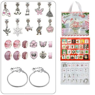 PULSERAS Charms CALENDARIO DE ADVIENTO - PLATA ROSA