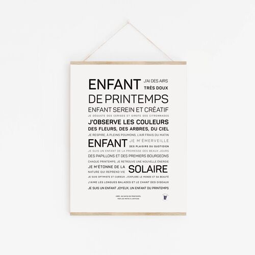 Affiche Enfant de printemps (A2, A3, A4, A5, A6)