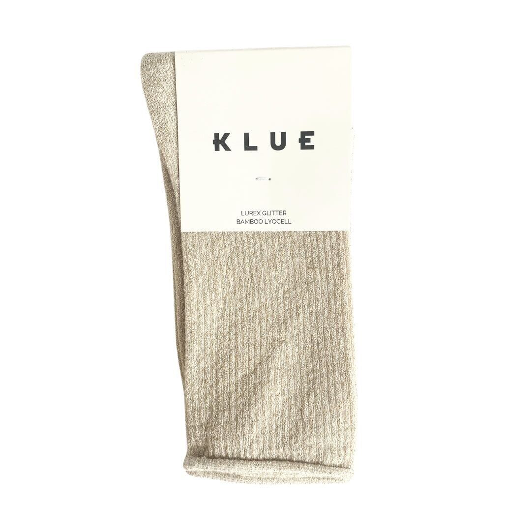 KLUE Glitter Lurex Socken aus umweltfreundlichem Lyocell | Beige