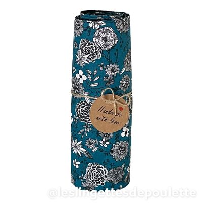 Washable paper towel "Floral Duck Blue"