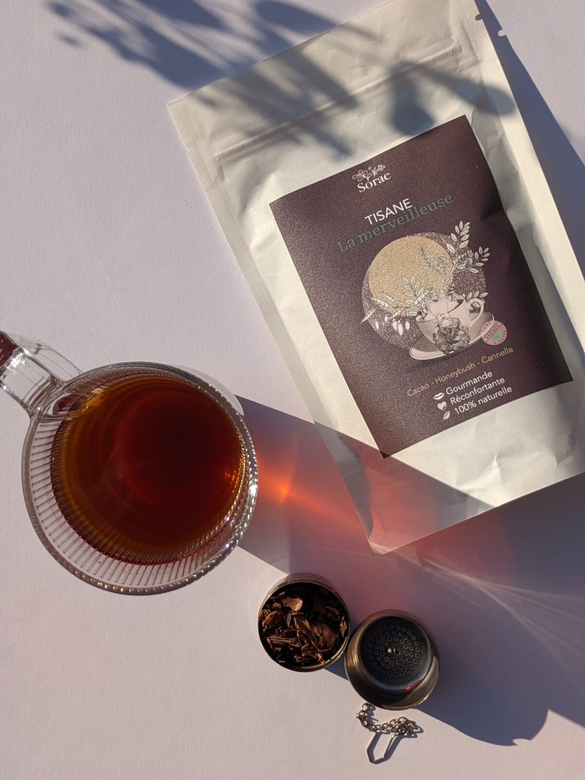 TISANA Relax Il meraviglioso – Comfort - BULK 250 gr da 1KG (cacao, honeybush, cannella)