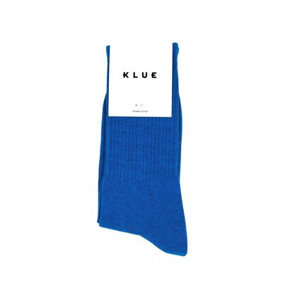 Calzini sportivi da tennis in cotone biologico KLUE | Blu elettrico semplice