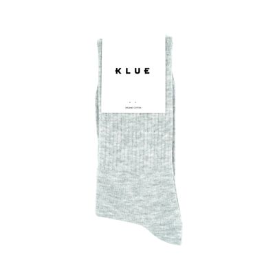 Calcetines deportivos de tenis de algodón orgánico KLUE | Gris liso