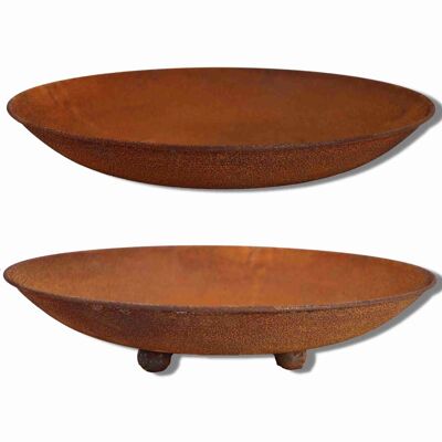 Bol à plantes rouillé Ø 47 cm pour jardin et salon, bol à plantes