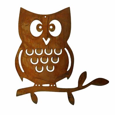 Figura decorativa in patina del gufo "Paulinchen" | Decorazioni pendenti per l'autunno