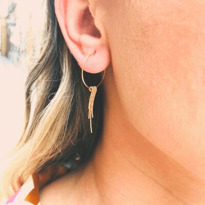 Gold plated hoop earrings