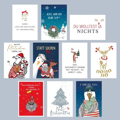 CHRISTMAS POST WITH THE 10-PACK “CHRISTMAS FOLDING CARDS” SET