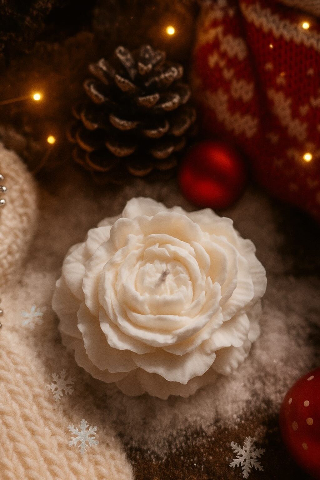 PEONY Dekokerze (parfümfrei)