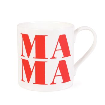 Mug en porcelaine Mama - rouge 1