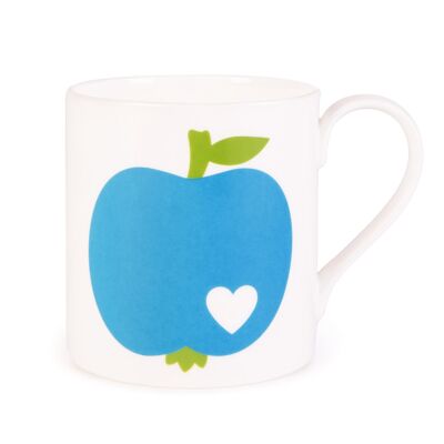 Porcelain mug apple - turquoise