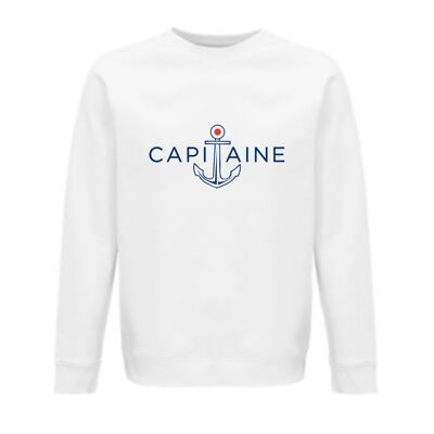 Capitán sudadera blanca