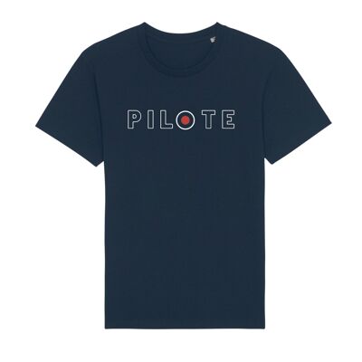 Piloten-T-Shirt blau