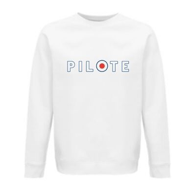 Pilotenweißes Sweatshirt