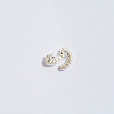 Boucles d'oreilles à tige en argent avec sténographie Courage