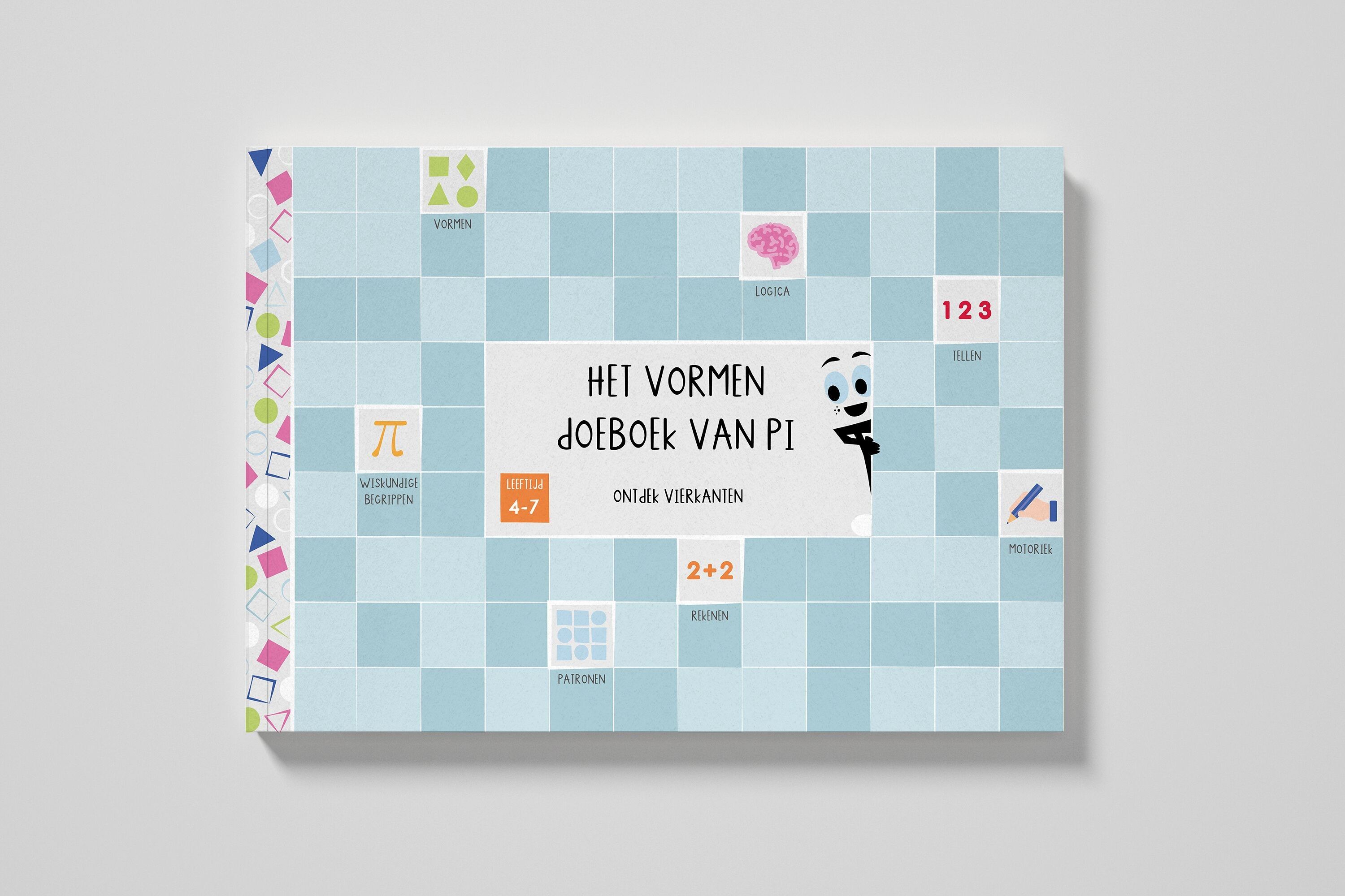 Het vormen doeboek van Pi - ontdek vierkanten