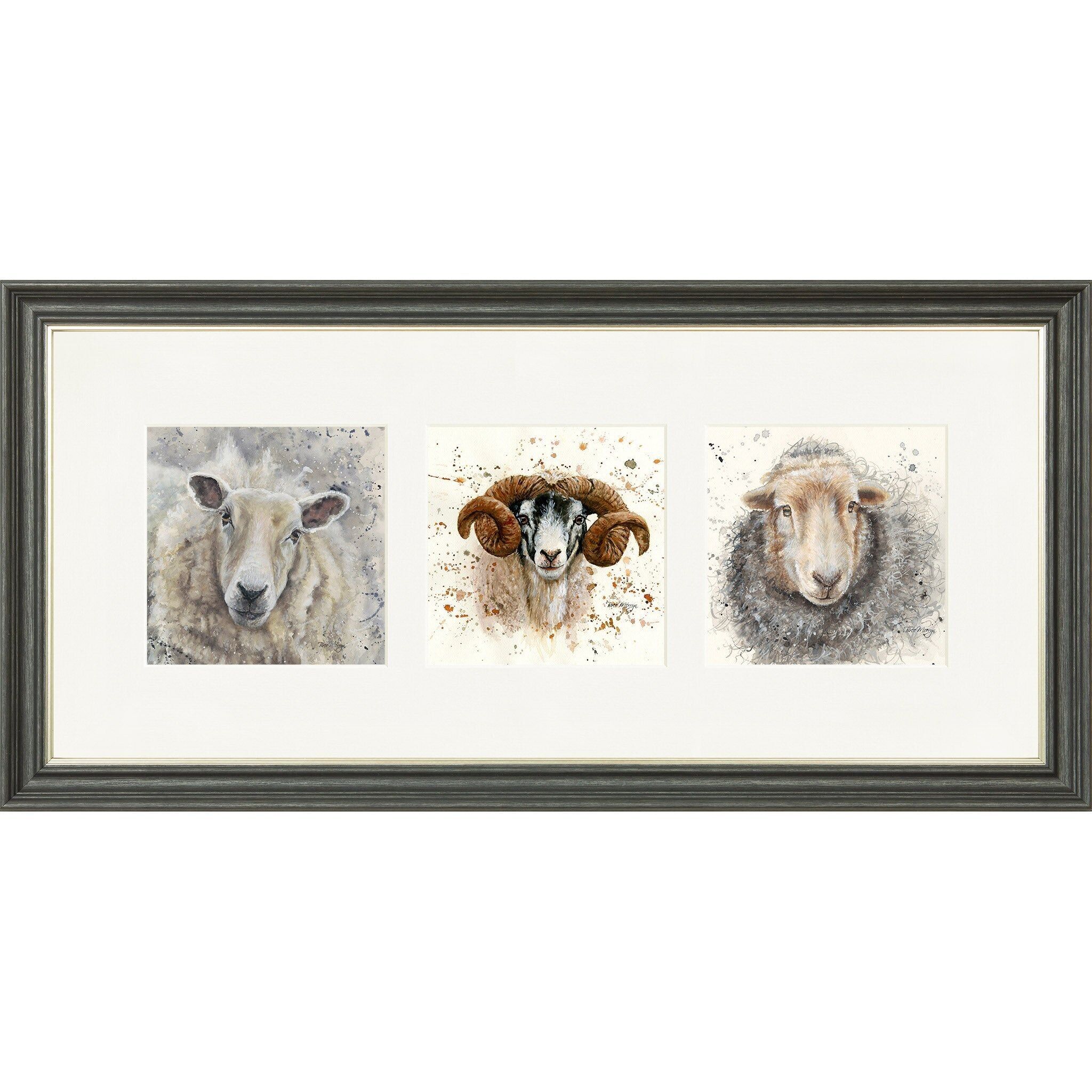 Impression encadrée du triptyque Le troupeau