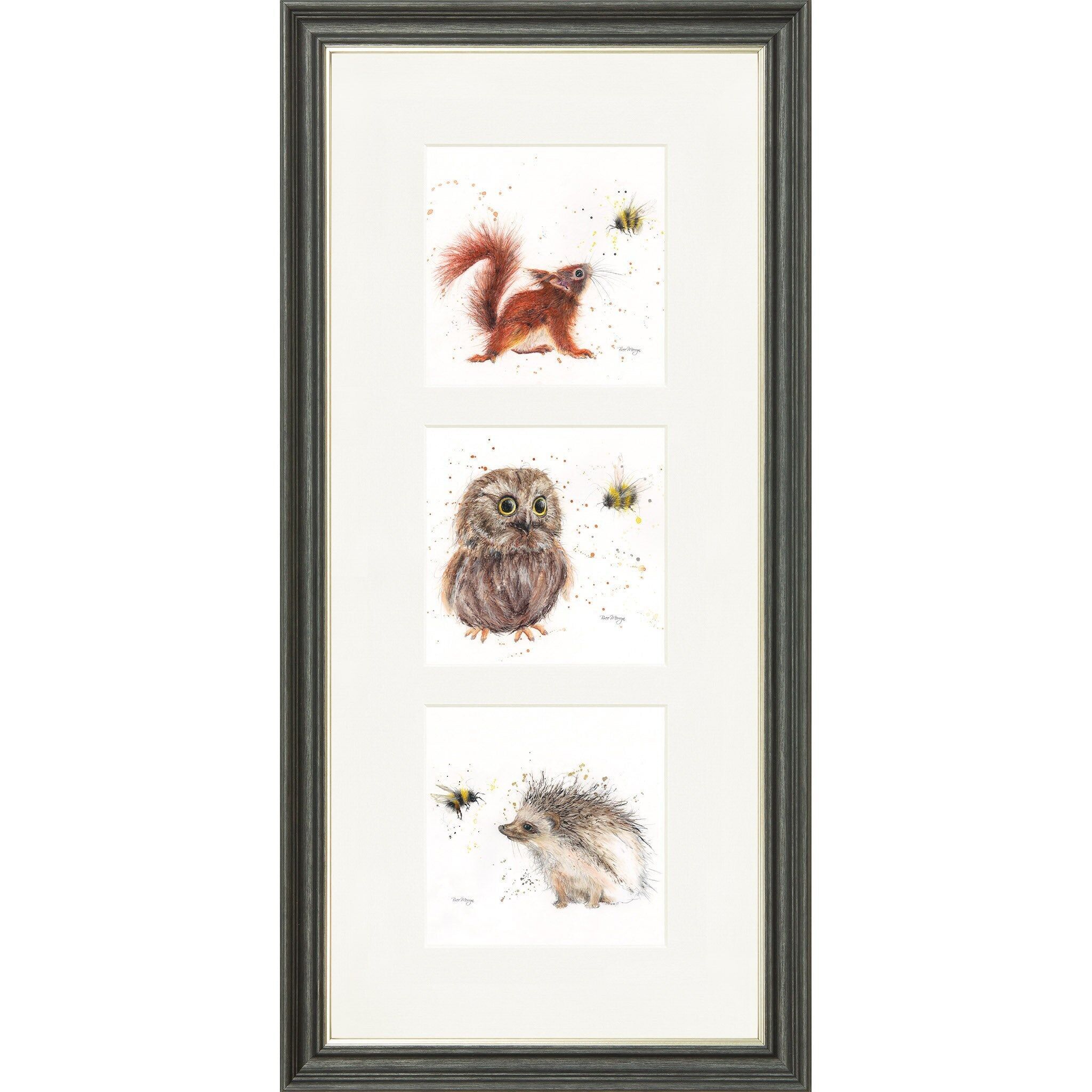 Impresión tríptico enmarcada de Bumble and Buddies 5