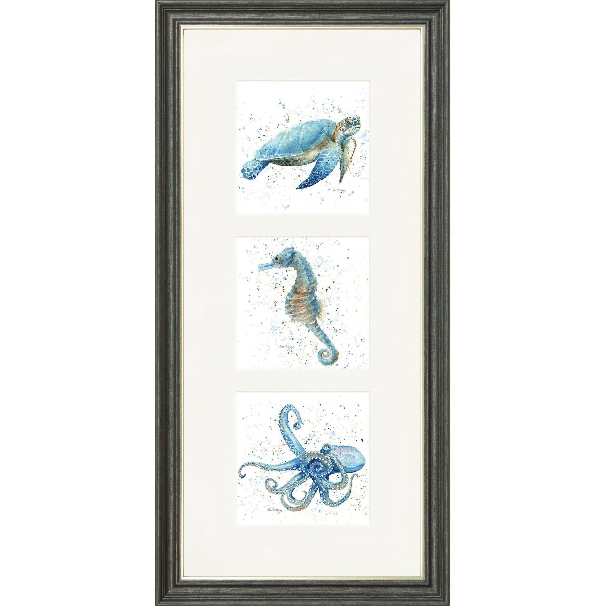 Marine Mates Triptych Framed Print