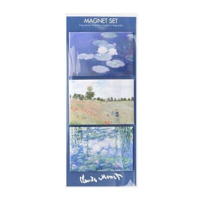 Magneti da frigo, set da 3, Claude Monet
