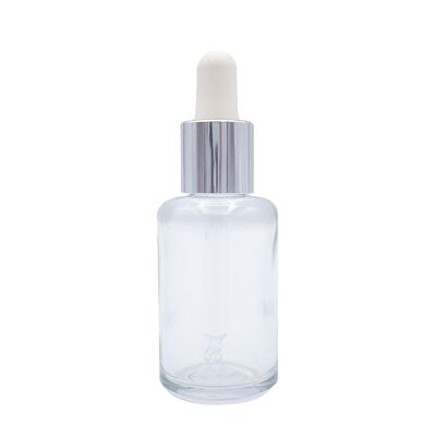 OROHENA SERUMFLASCHE - KLARES GLAS - 30ml - ALUMINIUMGLASPIPETTE