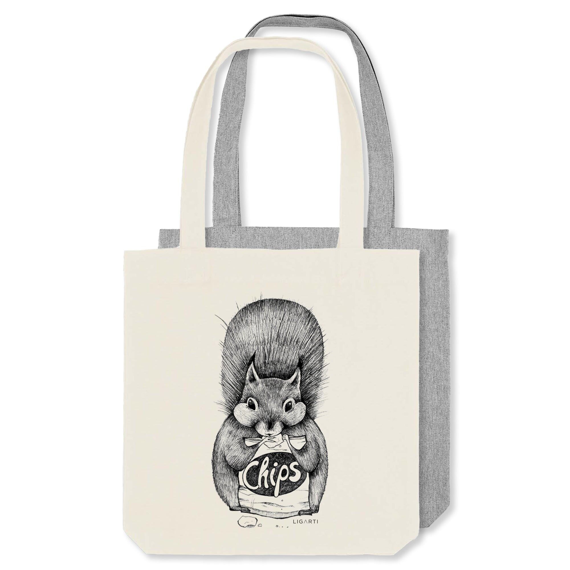 Sac en jute – chips écureuil