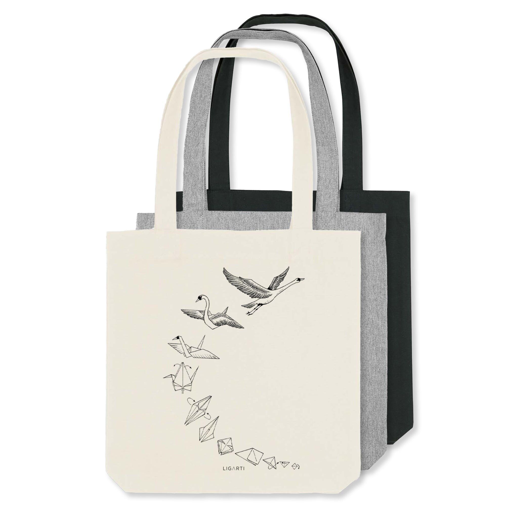 Borsa in iuta – Cigno Origami