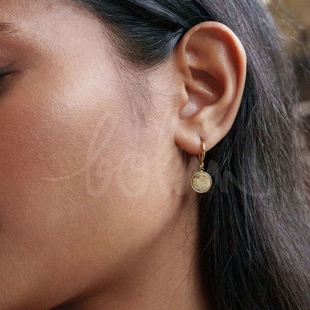 Emllo Creolen – runder Naturstein