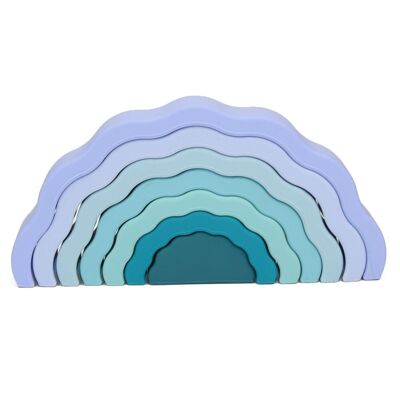 Montessori Silicone Educational Toy - Stackable Rainbow - Blue