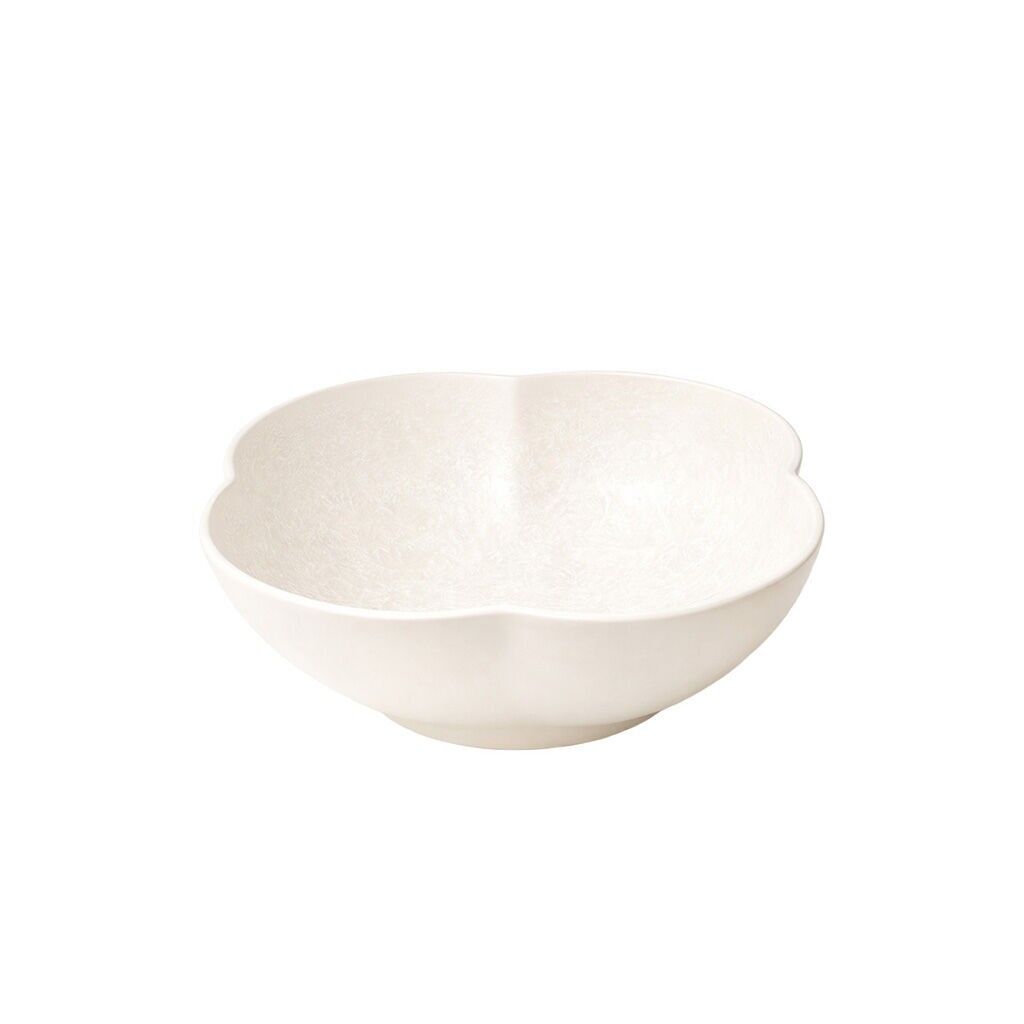 White floral porcelain salad bowl 25.5cm