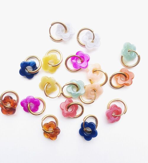Boucles d'oreilles femme et enfant mini fleurs 🌺 10 coloris au choix
