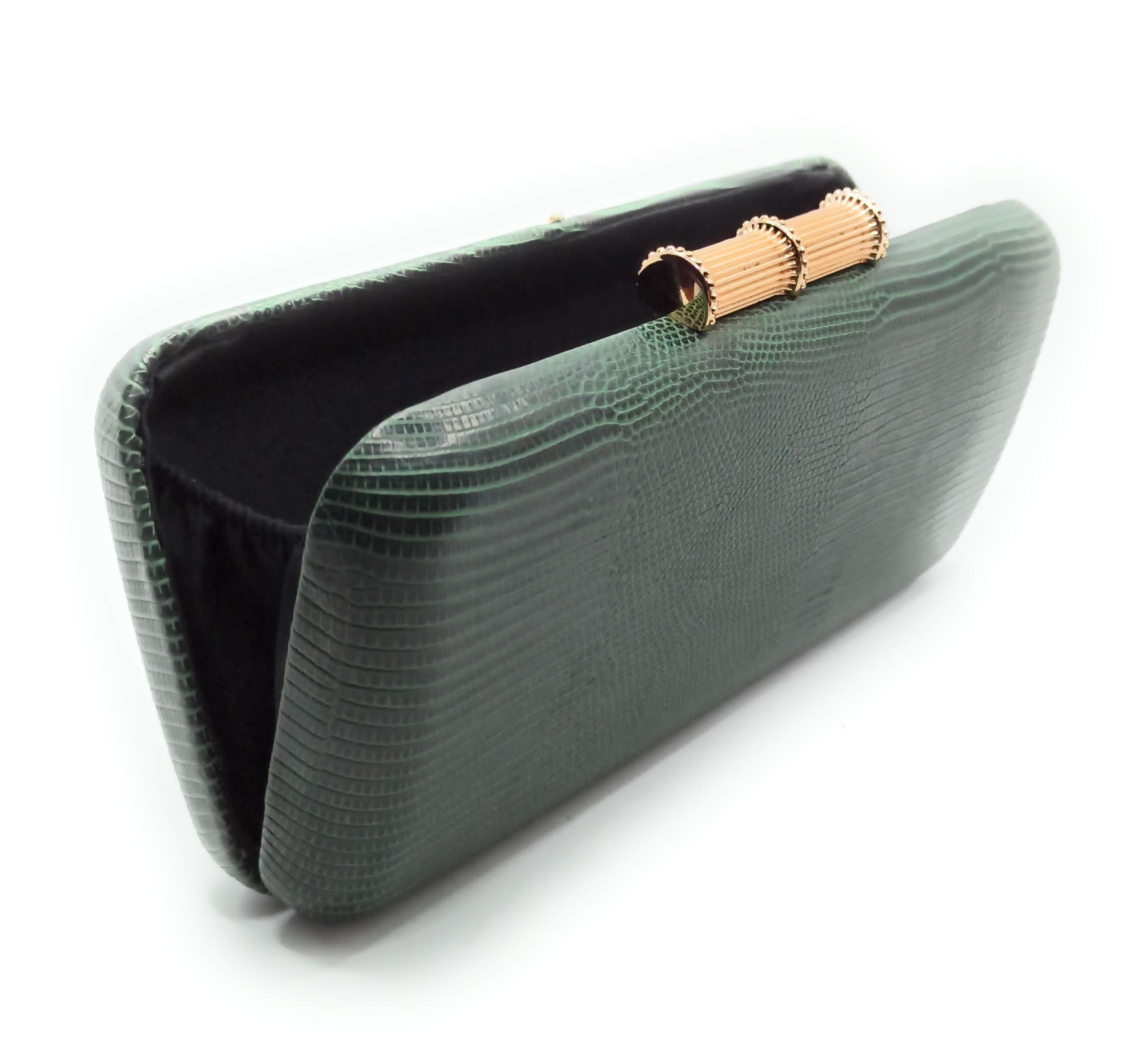 Cartera De Mano Bolso Fiesta Alargado · Bambú Verde