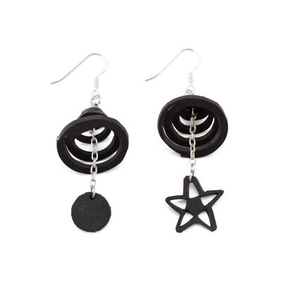 Mars & Venus Unique Recycle Rubber Earrings